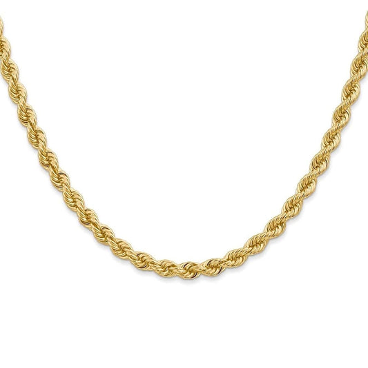 18K Yellow Gold Rope Chain 4mm