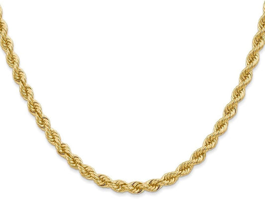 Yellow Gold Rope Chain, 18k, 24 Inches, 20.3gr