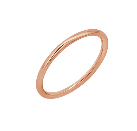 14K Rose Gold 2mm Wedding Band.