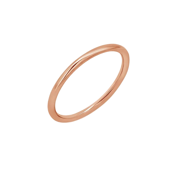 14K Rose Gold Wedding Band. - 2mm
