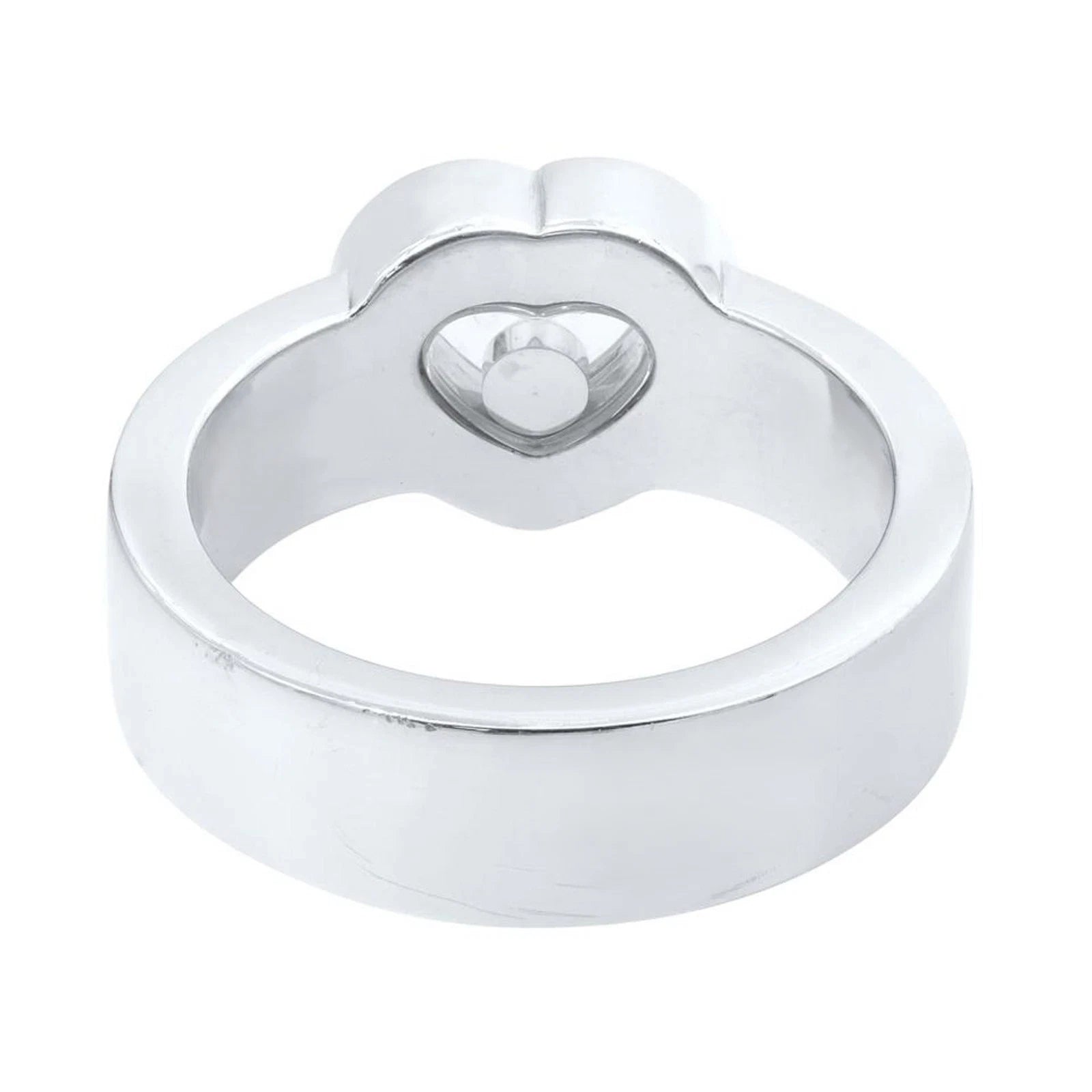 White Gold Chopard Happy Diamond Heart Ring 18k TDW:0.05 CT, Resale