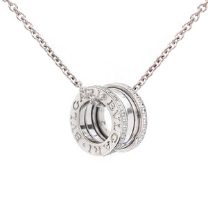 BVLGARI Pre-Owned white gold B.zero1 diamond Necklace, 18k,TDW: 0.38ct, Resale