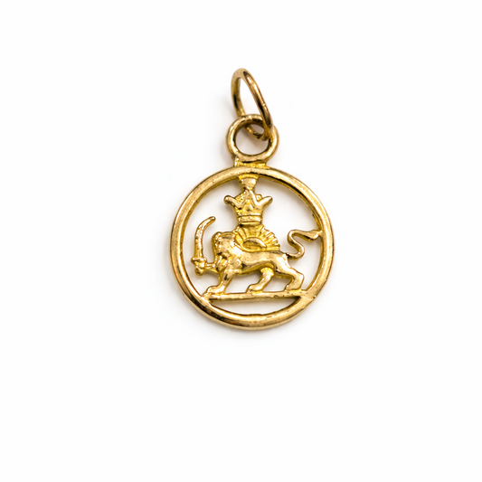Yellow Gold Miniature Shiro-Korshid  Pendant. 18k