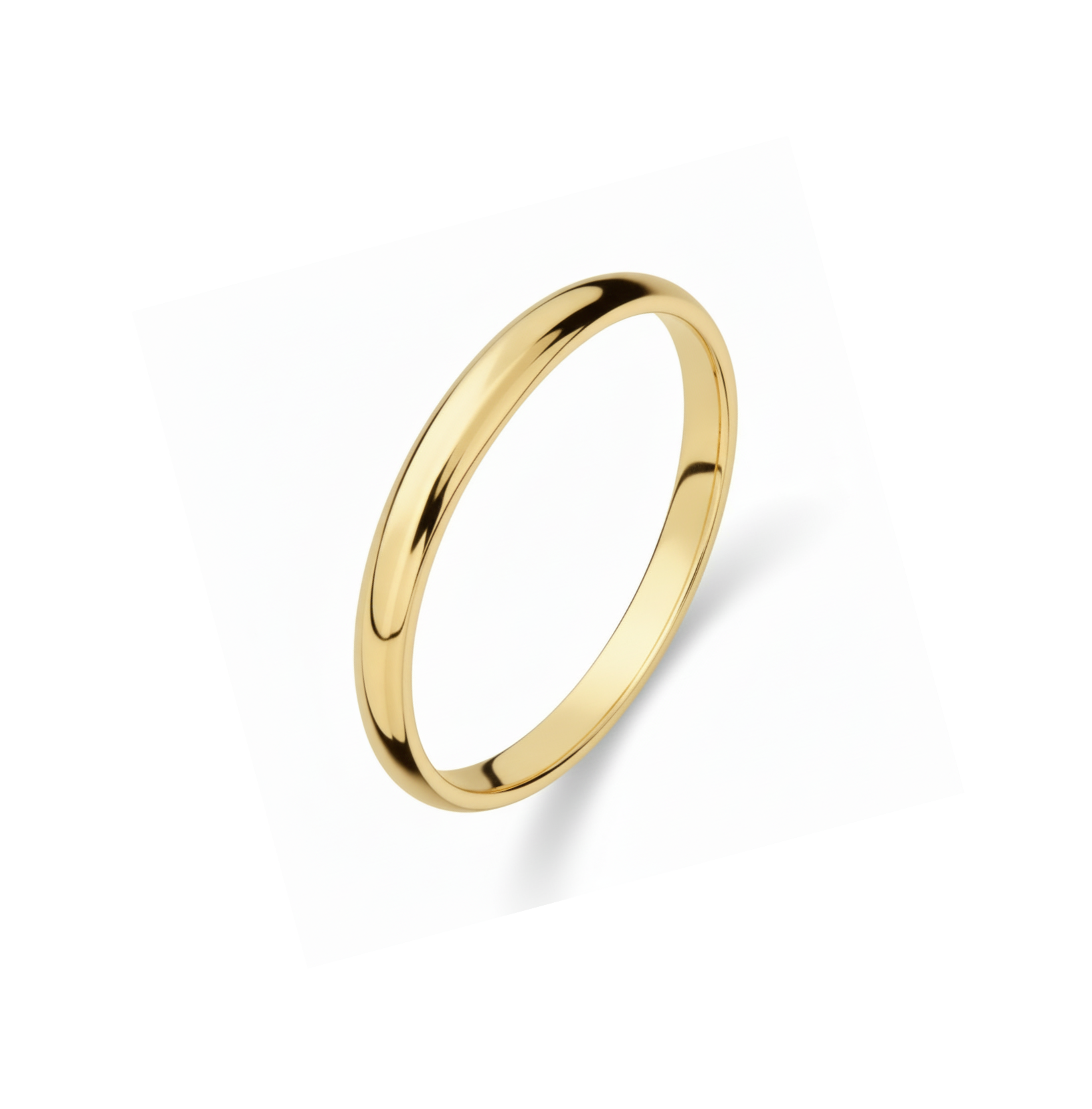 14K Yellow Gold Thin Comfort Fit Wedding Band - 2.9mm