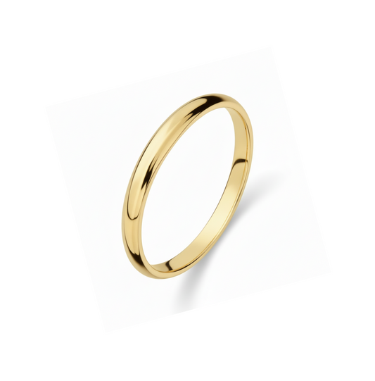 14K Yellow Gold Thin Comfort Fit Wedding Band - 2.9mm