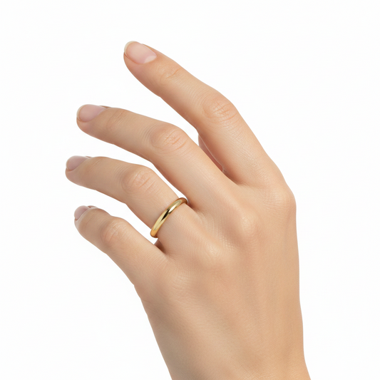 14K Yellow Gold Thin Comfort Fit Wedding Band - 2.9mm