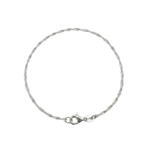 925 Sterling Silver Singapore Chain Bracelet