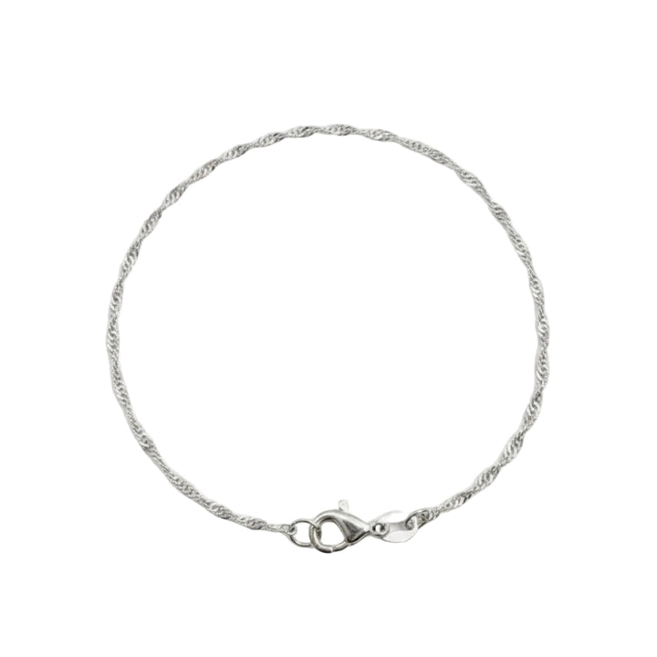 925 Sterling Silver Singapore Chain Bracelet