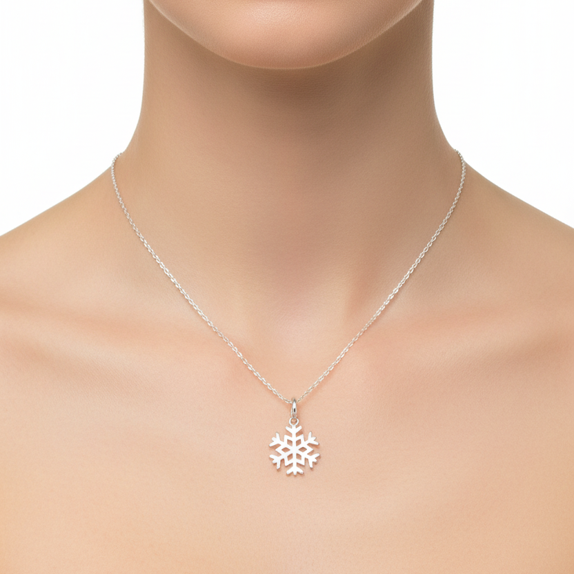 925 Sterling Silver Snowflake Pendant