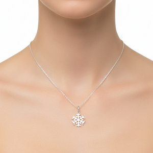 925 Sterling Silver Snowflake Pendant