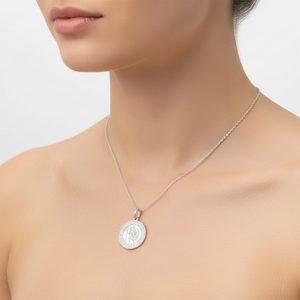 925 Sterling Silver St. Christopher Medallion Charm