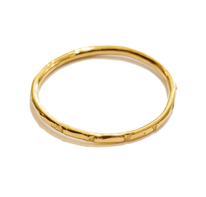 Yellow Gold Thin Stacking Ring. 18k
