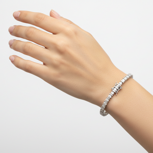 925 Sterling Silver Cubic Zirconia Tennis Bracelet