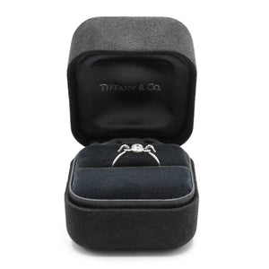 Tiffany Platinum Swan Style Diamond Ring, TDW:0.4ct ,VS F, Resale