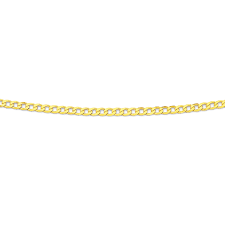 Yellow Gold Flat Curb Chain, 14k, 18 Inches