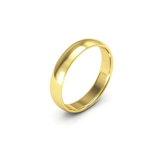 14K Yellow Gold Half Dome Band - 5mm