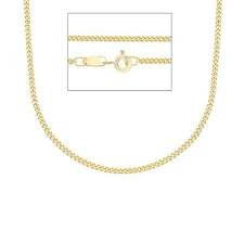 Yellow Gold Flat Curb Chain, 14k, 18 Inches