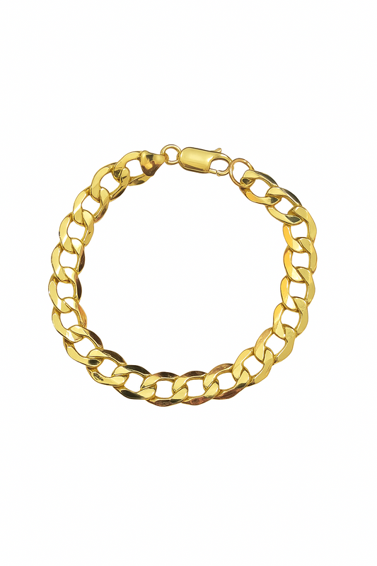 18K Yellow Gold Curb Link Bracelet 8.1 gr 6.5"